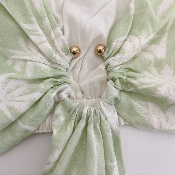 Lovers and Friends Maysa Kimono Dress Palm Tree Print Size M - Picture 11 of 14